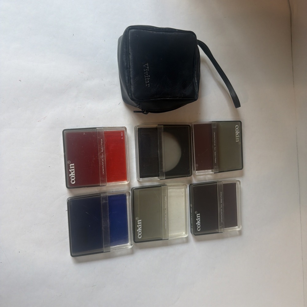 Lot of 7 Cokin Filters: A002, A20, A083, A005, A346, A125 and Vivitar Case